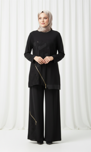 tensel Örme tunik pantolon takım