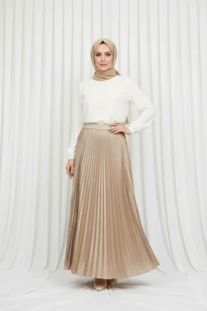 Yozgat Butik Kadın Giyim | Şık Abiye, Takım ve Günlük Kombinler taş rengi karışık dokulu etek