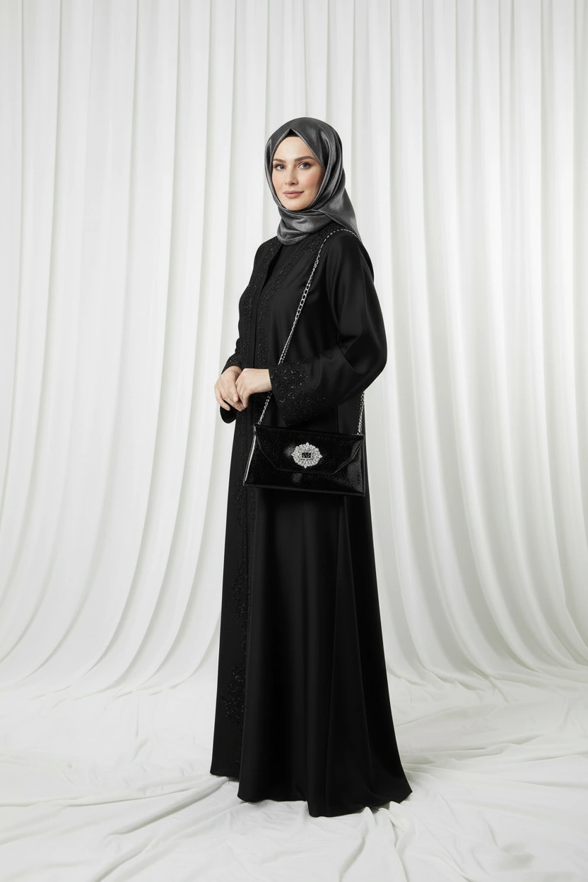 siyah taş tokalı zarafet Çanta siyah taş tokalı zarafet Çanta