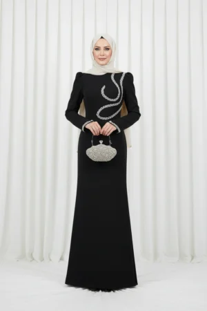 Yozgat Butik Kadın Giyim | Şık Abiye, Takım ve Günlük Kombinler siyah taşlı abiye